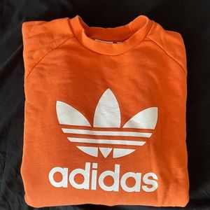 Orange adidas sweatshirt